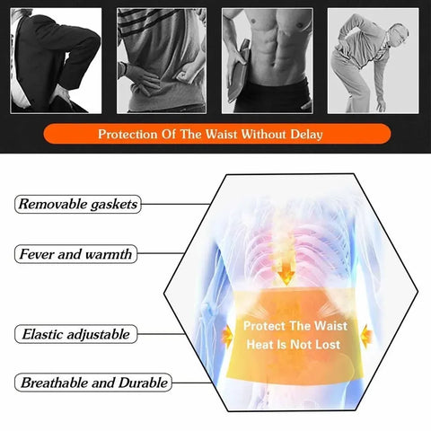 Adjustable Tourmaline Self Heating Magnetic Therapy Back Waist Support Belt Lumbar Brace Massage Band Health Care