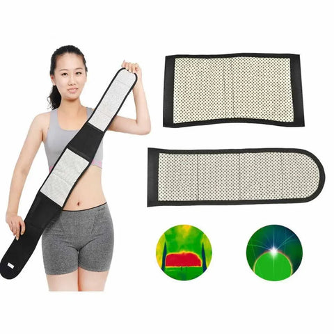 Adjustable Tourmaline Self Heating Magnetic Therapy Back Waist Support Belt Lumbar Brace Massage Band Health Care
