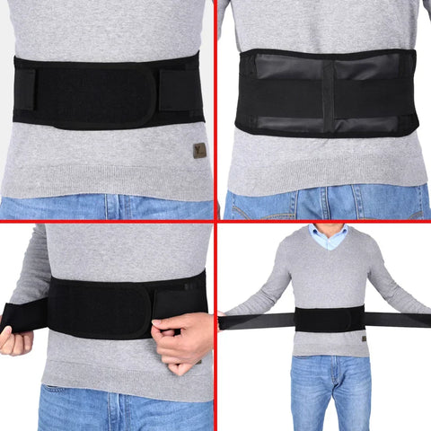 Adjustable Tourmaline Self Heating Magnetic Therapy Back Waist Support Belt Lumbar Brace Massage Band Health Care