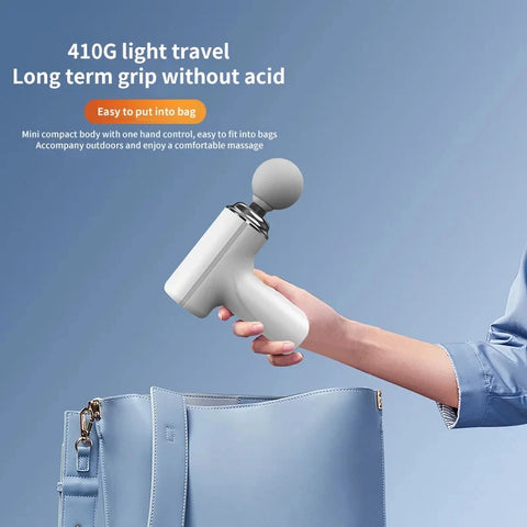 Portable AI Facial Massage Gun – Electric Percussion Massager with 4 Replaceable Heads & LED Light