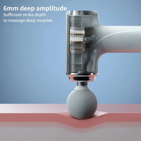 Portable AI Facial Massage Gun – Electric Percussion Massager with 4 Replaceable Heads & LED Light