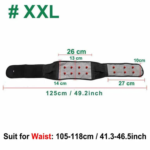 Adjustable Tourmaline Self Heating Magnetic Therapy Back Waist Support Belt Lumbar Brace Massage Band Health Care