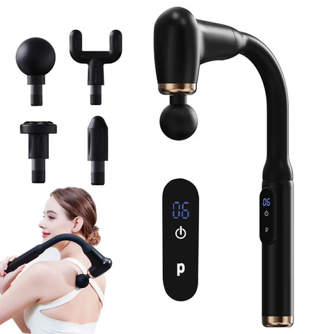 Fascia gun Handle Elbow 3 Modes 6 Gears Adjust Muscle Relaxation Massage Percussion Hammer for Athletes