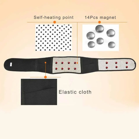Adjustable Tourmaline Self Heating Magnetic Therapy Back Waist Support Belt Lumbar Brace Massage Band Health Care