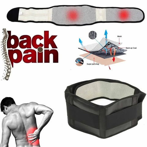 Adjustable Tourmaline Self Heating Magnetic Therapy Back Waist Support Belt Lumbar Brace Massage Band Health Care