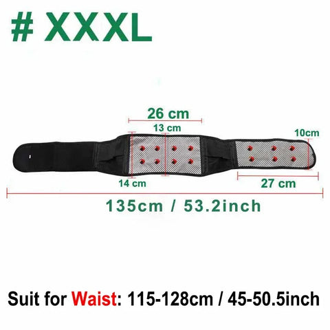 Adjustable Tourmaline Self Heating Magnetic Therapy Back Waist Support Belt Lumbar Brace Massage Band Health Care