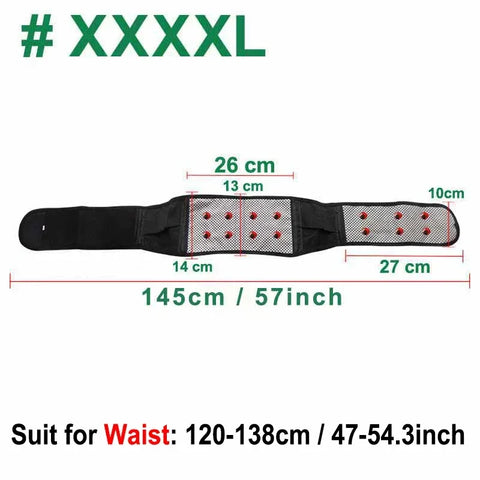 Adjustable Tourmaline Self Heating Magnetic Therapy Back Waist Support Belt Lumbar Brace Massage Band Health Care