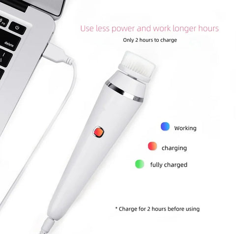 4 in 1 Electric Facial Cleansing Brush Waterproof IPX7 Face Massager Cleansing Device for Deep Cleaning Removal Blackhead Pore