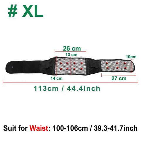 Adjustable Tourmaline Self Heating Magnetic Therapy Back Waist Support Belt Lumbar Brace Massage Band Health Care