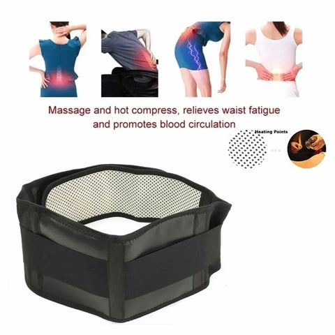 Adjustable Tourmaline Self Heating Magnetic Therapy Back Waist Support Belt Lumbar Brace Massage Band Health Care