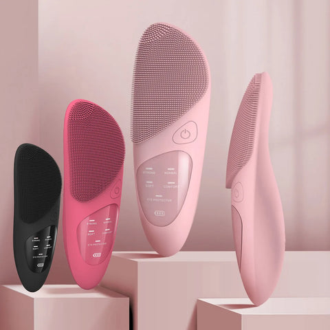 Electric Facial Cleansing Brush — Deep Clean, Heat Therapy &amp; Sonic Massage