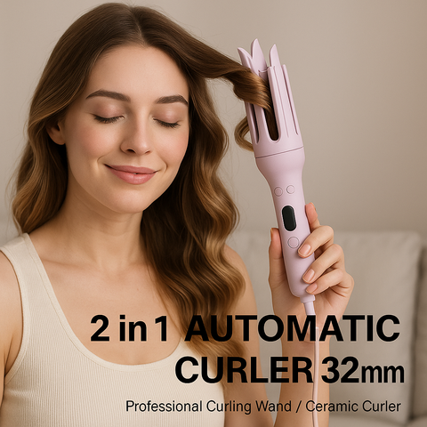 2 in 1 Automatic Hair Curler – 32mm Ceramic Barrel